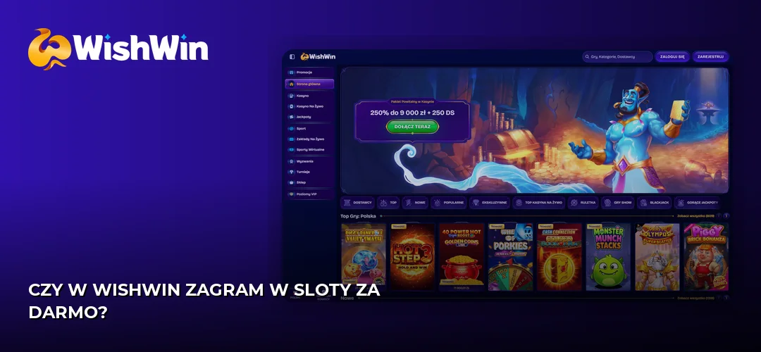 Zrzut ekranu strony WishWin